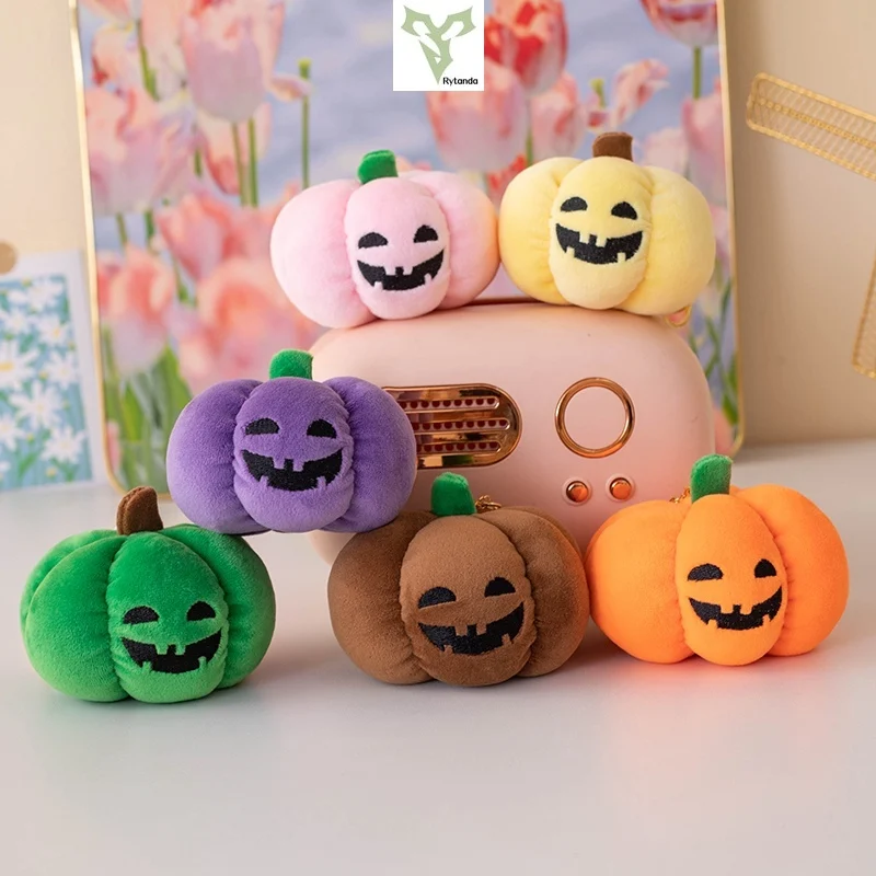 Rytanda Halloween Plush Toy Noctilucent Pumpkin Plush Pendant Stuffed Doll Children's Birthday Graduation Halloween Gift