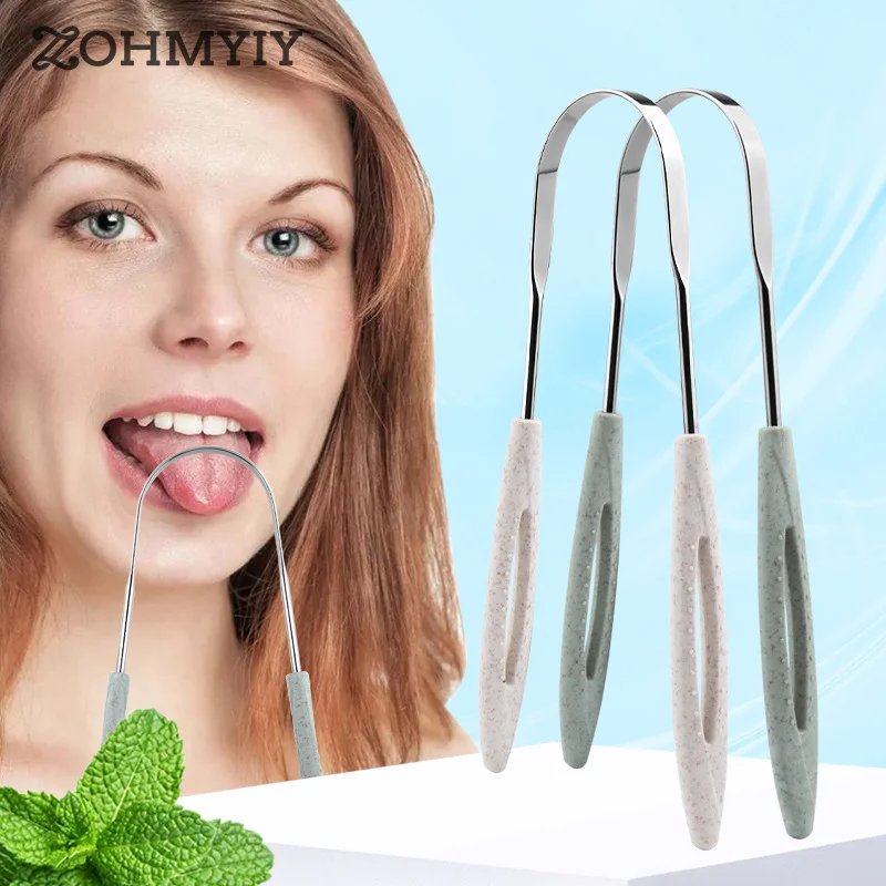 

1Pcs Stainless Steel Tongue Scraper Cleaner Portable Stainless Steel Tongue Scrapers Brushes For Removing Bad Breath