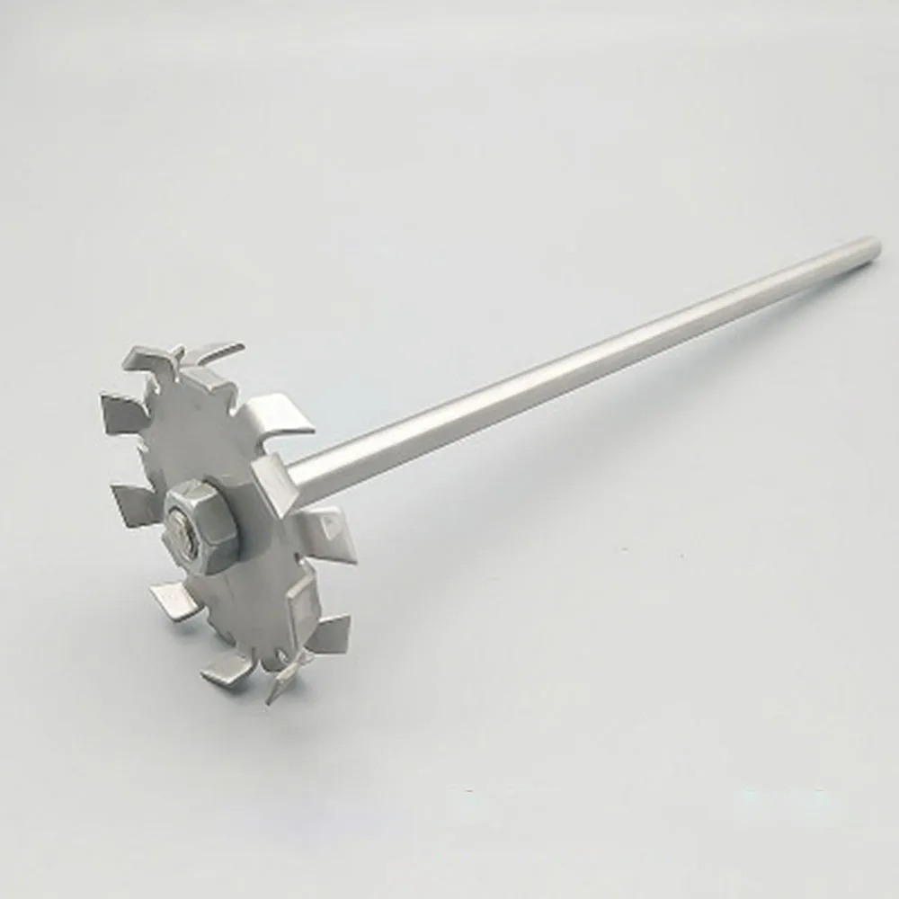 1set lab stainless steel dispersion plate paddle, dispersion disk dispersing machine blade with agitating stirring rod