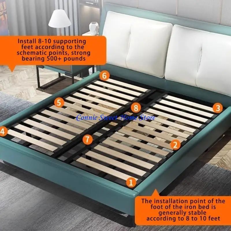 LXAF Adjustable Bed Frame Support Legs with Wider Base Under Bed Center Support Leg