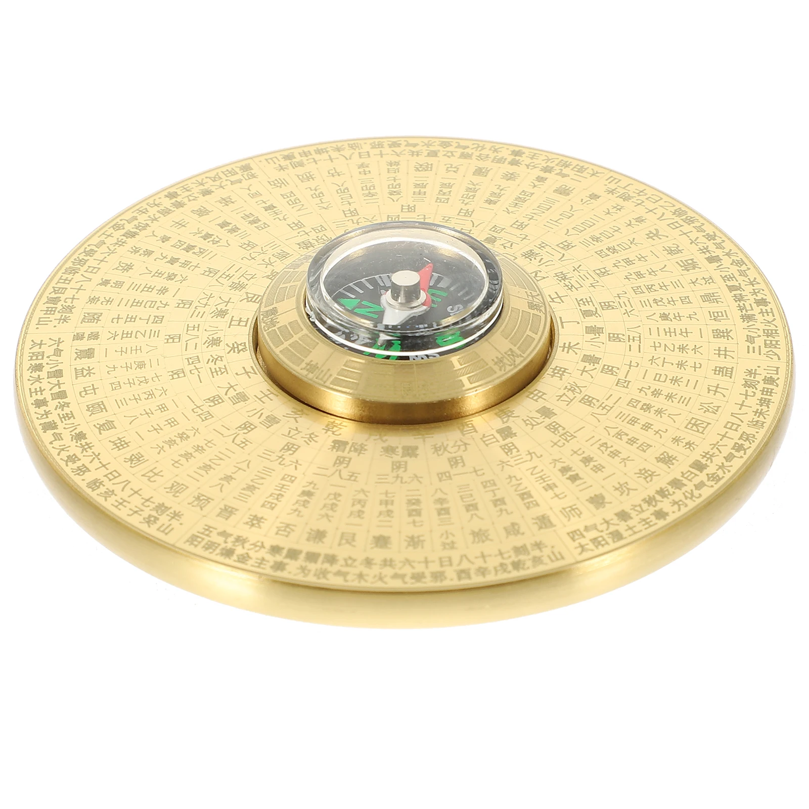 

Exquisite Brass Chinese Ancient Portable Outdoor Retro Metal Taoist Compass With Rotatable Eight Trigrams Durable Lightweight