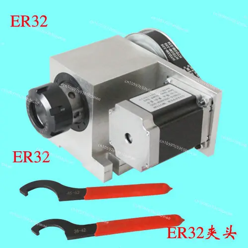 Engraving Machine Fourth Axis (A Axis, Rotating Shaft, Numerical Control Indexing Head) ER32 Chuck (hollow Shaft)