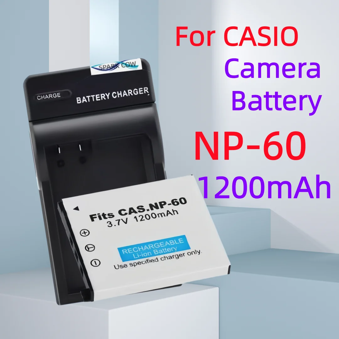 Batería de litio recargable NP-60 NP 60 CNP-60 de 1200mAh o cargador para cámara CASIO EX-Z80 S10 Z9 FS10 S12 Z20 Z29 Z85 Z80 Z90
