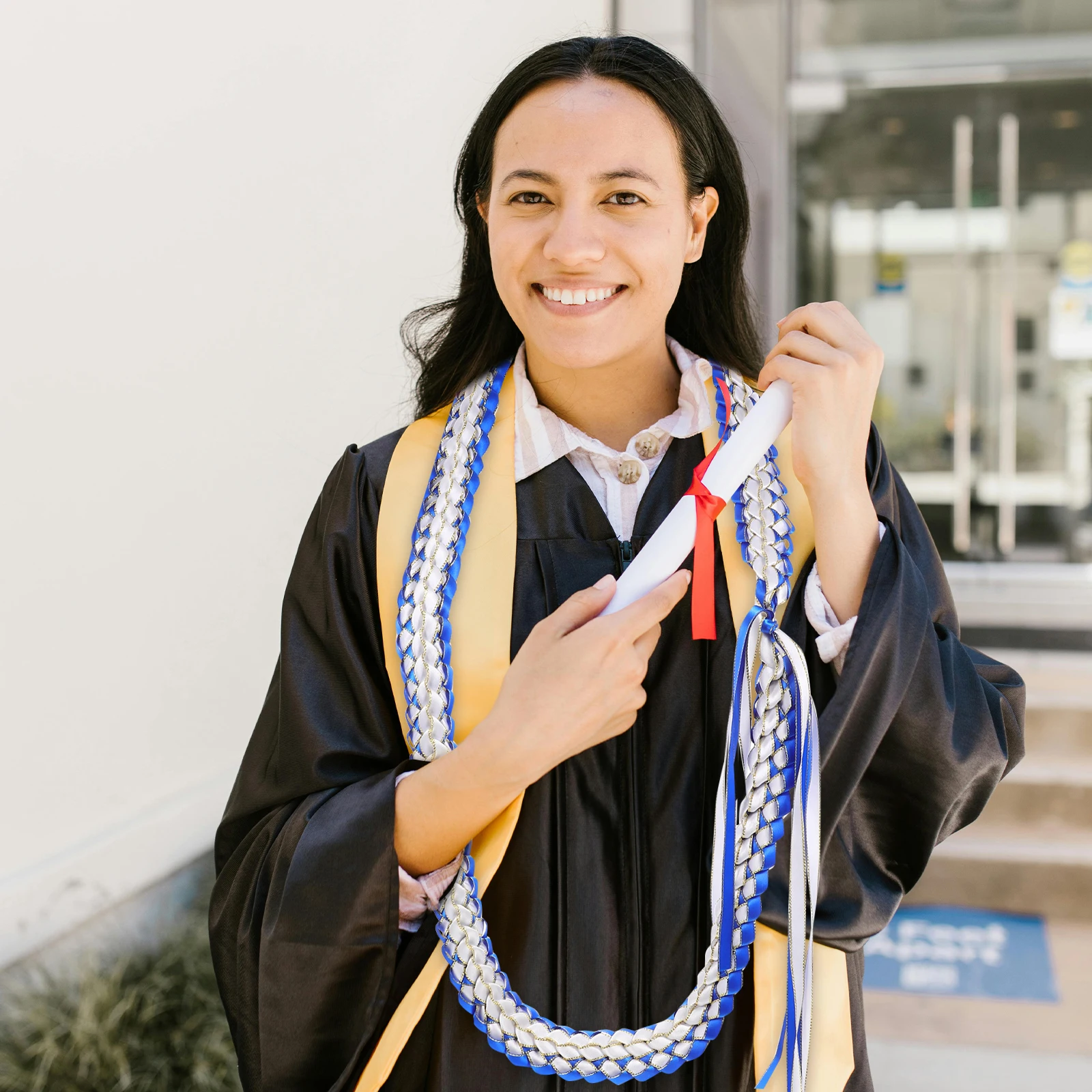 

Garland Necklace Honor Cord Graduation Tassel Black Cords for Braided Decoration