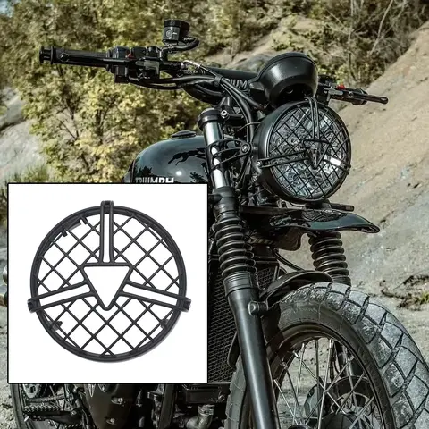 Für Speed Twin 900 Scrambler 900 SPEED 900 Bonneville T100 T120 Motorrad Scheinwerfer Schutz Scheinwerfer Grille Mesh Schutz