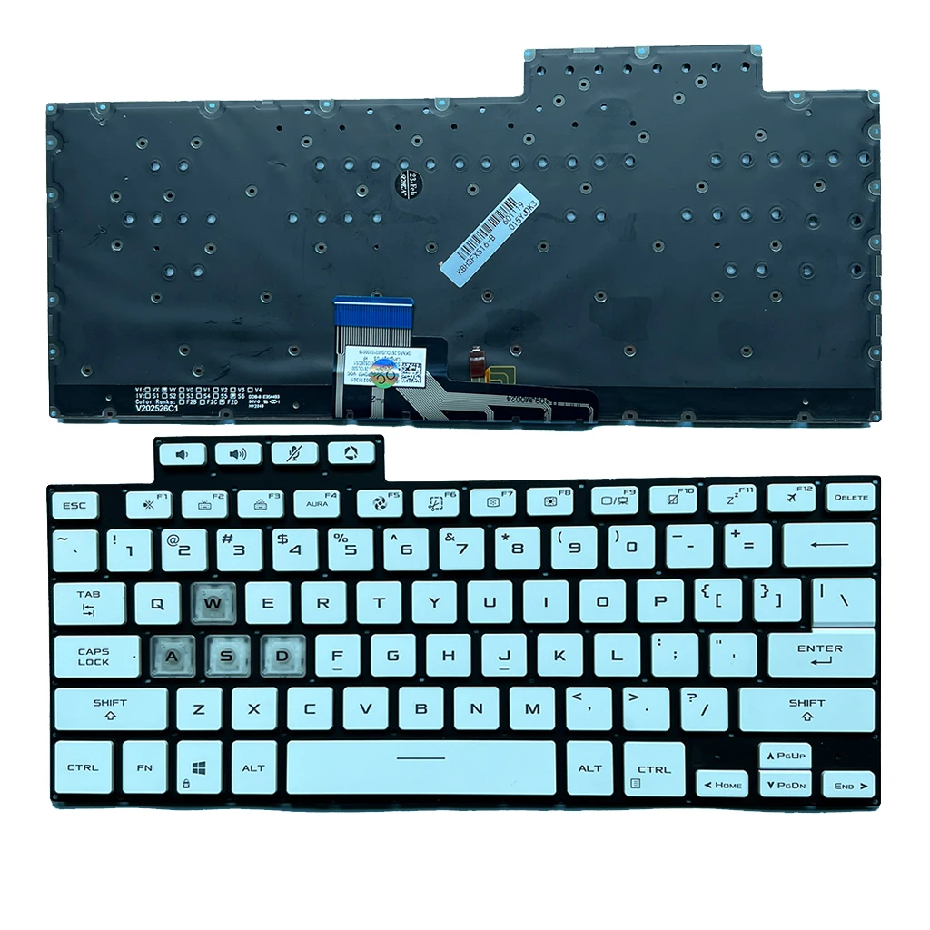 New White US Russian Keyboard For Asus TUF Dash F15 FA516 FX516 FX516PR FX516P FX516PM FX516PE With Backlit RU