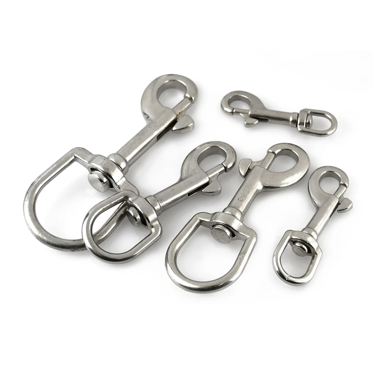 1x Snap Hook Stainless Steel Trigger Swivel Eye Bolt For webbing Leather Craft Bag Strap Belt Clasp Pet Dog Leash Clip Quality