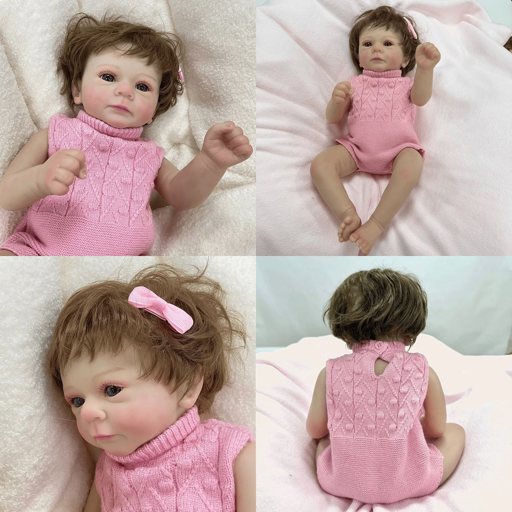 55cm Realistic Reborn Baby Doll Toy Educational Companion Gift for Kids 20 inch
