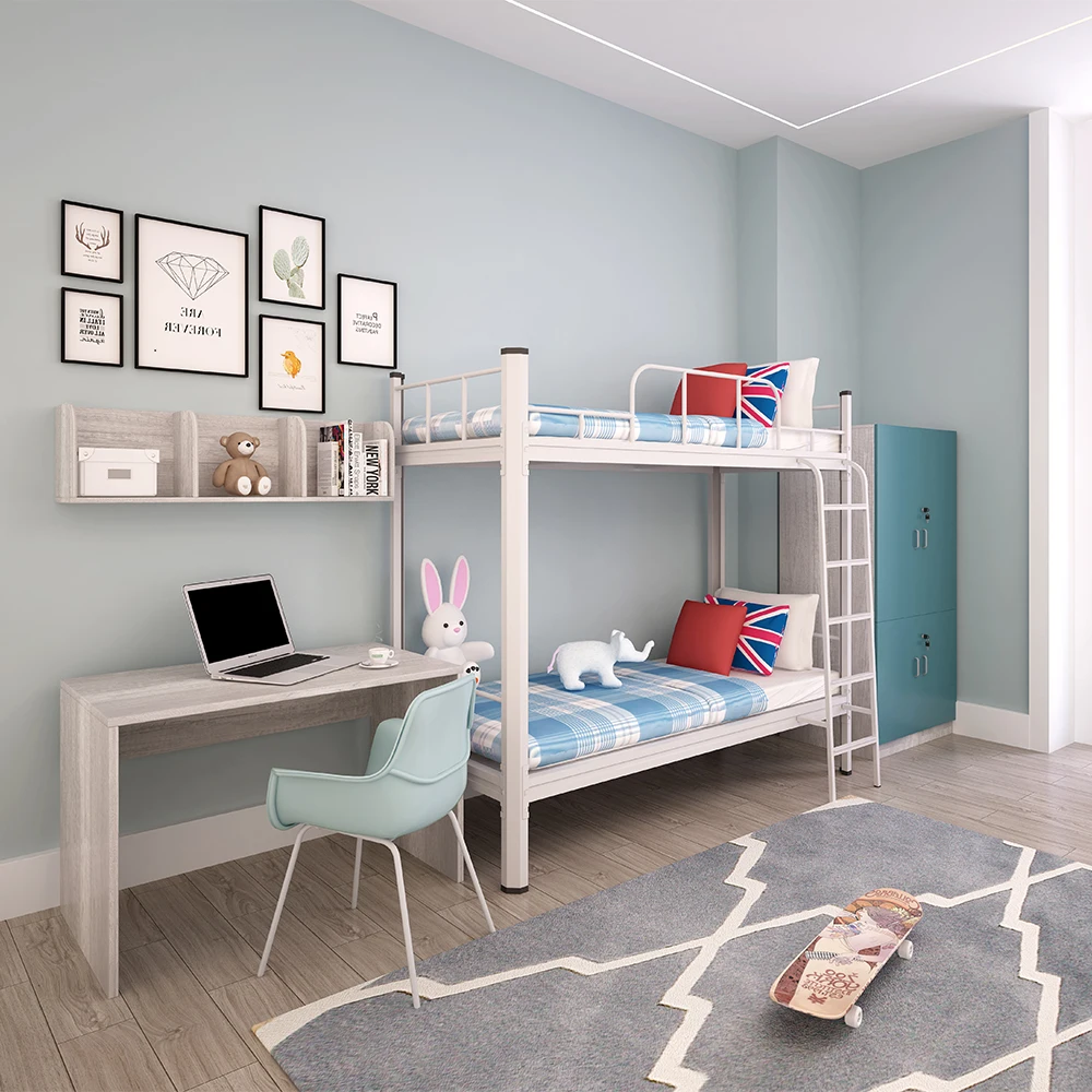 Litera de diseño moderno para dormitorio, mueble con armario de almacenamiento y armario para estudiantes