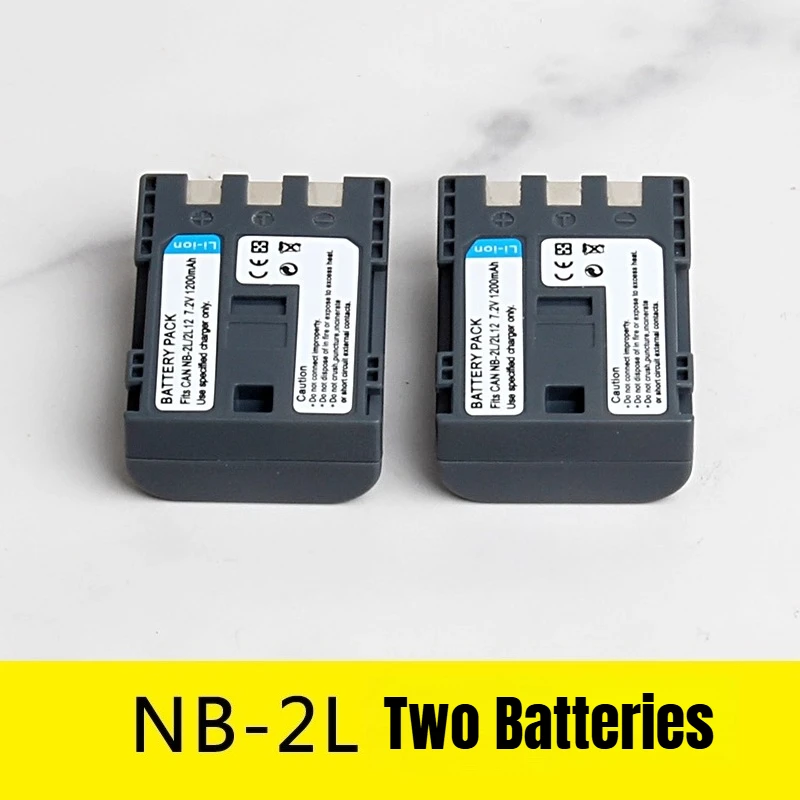 Caricabatterie NB-2L, batteria per fotocamera, per Canon EOS 350D 400D Power Shot S30 S45 S50 S60 S70 s80 G7 G9 Batteria di alta qualità