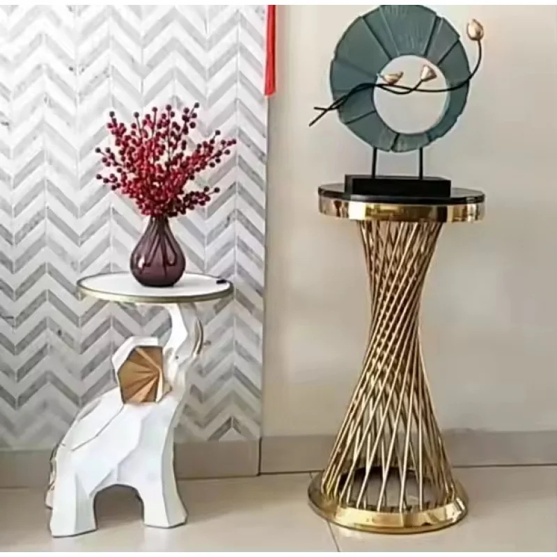 custom.Stainless Steel Round Table Wedding & Party Events Elegant Flower Stand Garden Decor Cake Bar Table