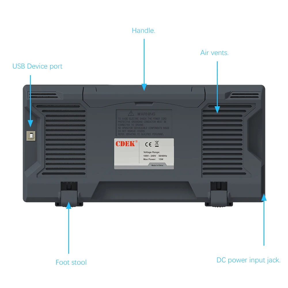 CDEK SDS1102X Digital Oscilloscope 2CH 100MHz Bandwidth Portable Bench Oscilloscope 7\