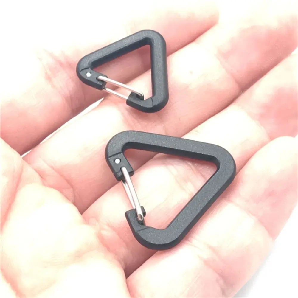 

New Triangle Carabiner Plastic 15/20mm Outdoor Snap Clip Camping Hiking Keychain Outdoor Tool