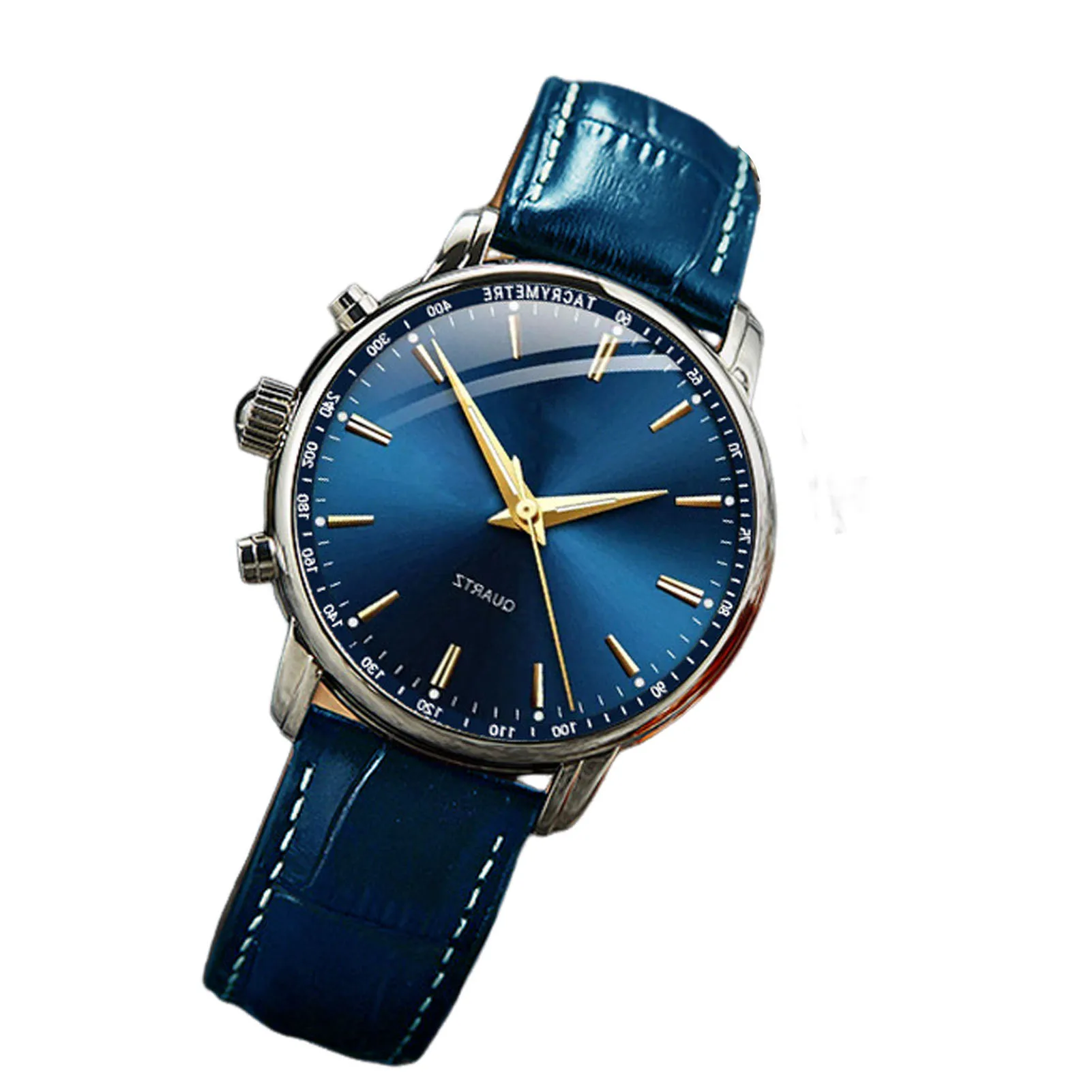 Men's Vintage Quartz Watch Durable PU Leather Strap High-End Analog Wristwatch for Men Birthday Gift