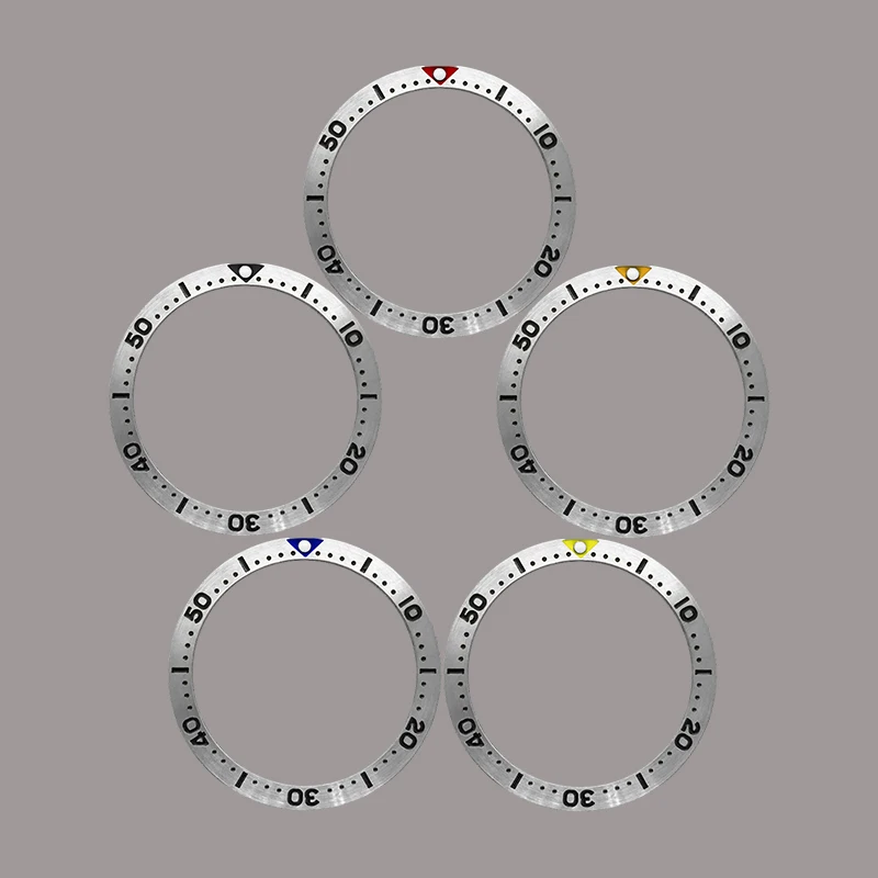 

38mm*31.5mm Steel Flat Bezel Insert Silver Brushed Ring Fit for SKX007 SKX009 SRPD Watch Case NH35 NH36 Accessories Refitting