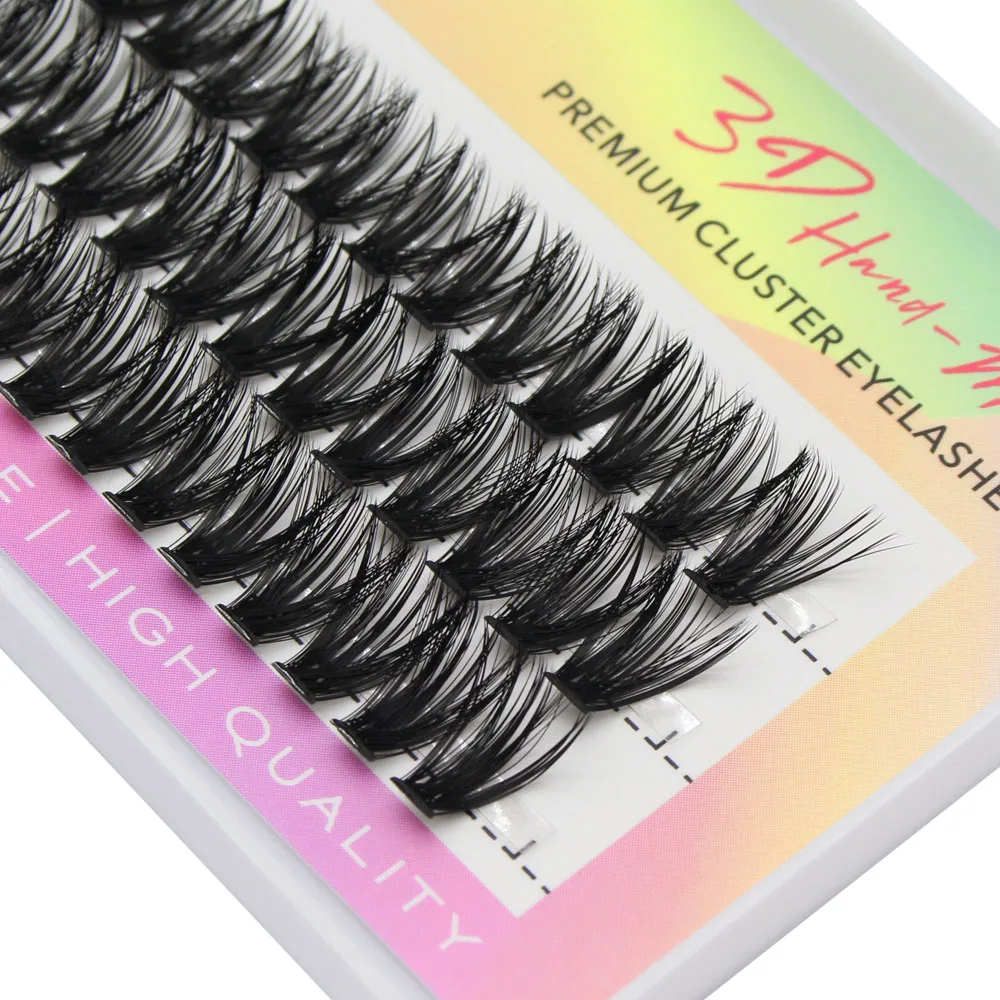 Moonlily Hoge Kwaliteit Zijden Cluster Wimpers Extensions Natuurlijke Lange Zachte 3D Volume Effect Faux Bunche Individuele Make-Up Lash