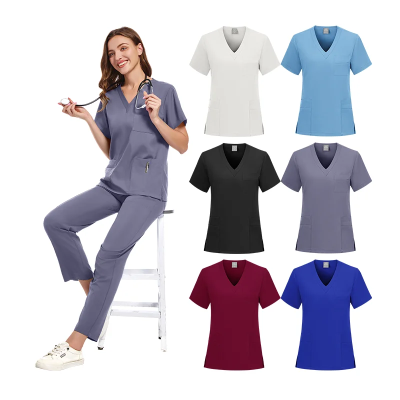 

Surgical Pajama Woman Pharmacist Cleaning Scrub Set Hospital Stomatology Dentistry Doctor Work Nursing Medical Uniform Summer