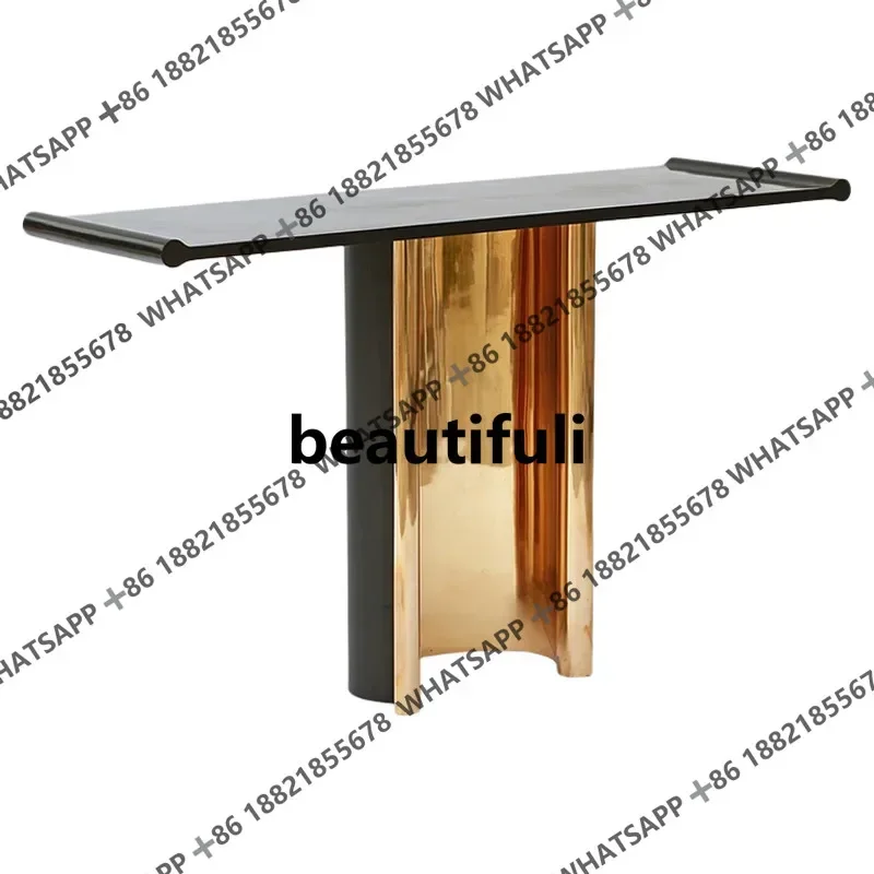 Z136Italian Simple Rectangle Entry Creative Entrance Table Living Room Decoration Table Wall Long Narrow Table
