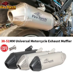 51MM Universal Motorcycle Exhaust Pipe Modified Escape Moto Muffler DB Killer For DUKE790 890 CF800MT Z900 Z400 Z650 MT09