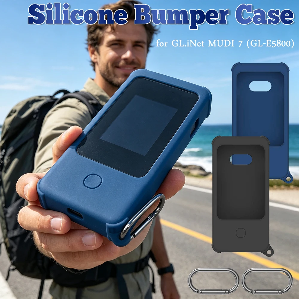 Dustproof Silicone Shell for GL.iNet MUDI 7 GL-E5800 Router Portable Non-slip Cover