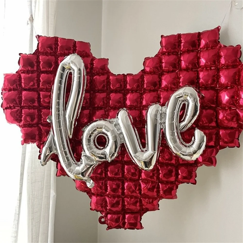 

Heart Shaped Background Wall Foil Balloon Love Letter Balloons for Wedding Party Happy Valentines Day Home Decoration Supplies