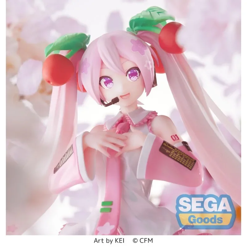 SEGA Genuine Hatsune Miku Cherry Blossom Color Anime Figure Hatsune Miku Action Figure Toys for Kids Gift modello da collezione