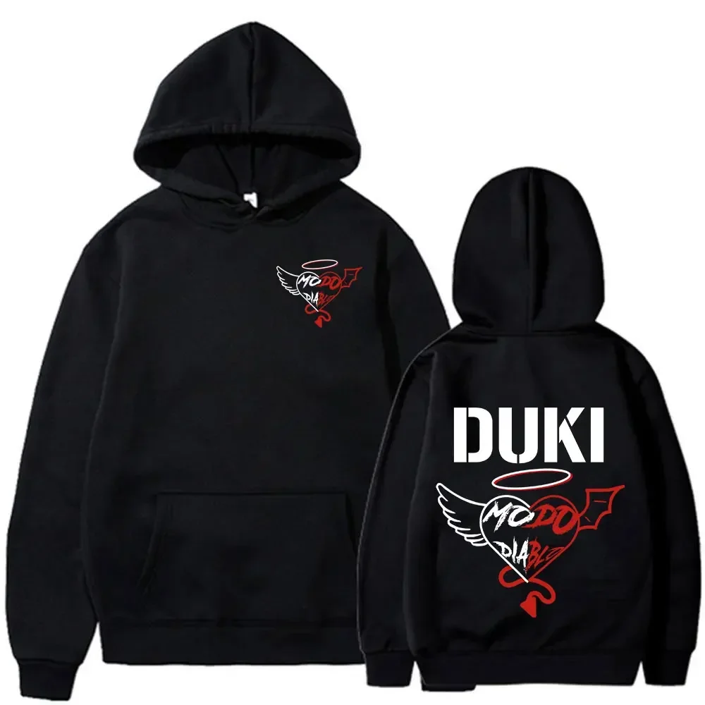 Sudaderas con capucha de rapo Duki Modo Dlablo Band Merch para hombre y mujer, ropa de moda de Hip Hopsudaderas de gran tamaño