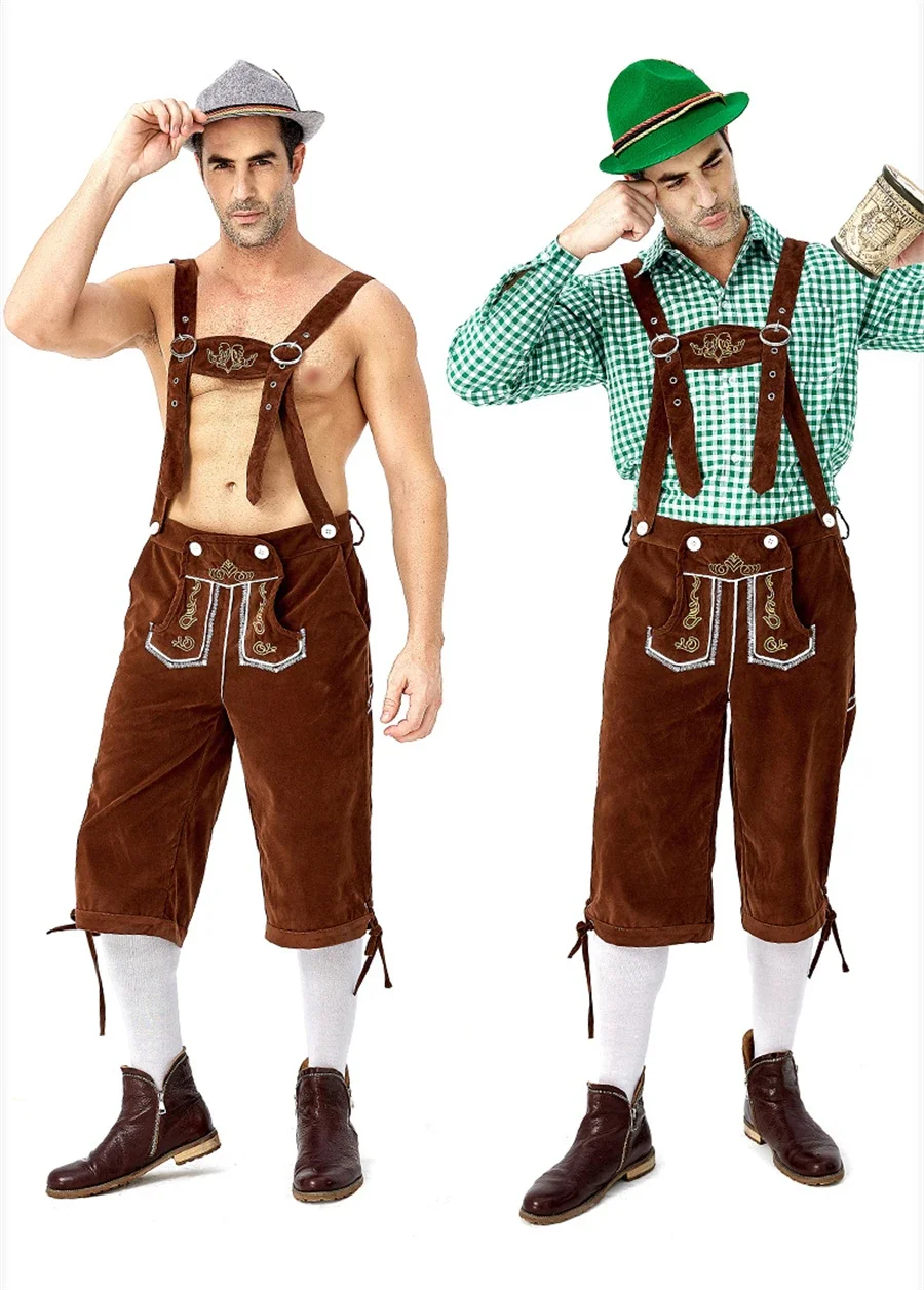 

KAWSKYBEA German Oktoberfest Costumes Men Traditional Bavarian Beer Men's suits Octoberfest Festival Party Outfit