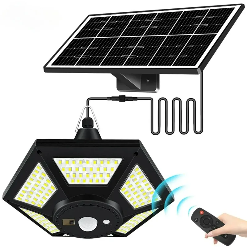 

Solar Pendant Light with Remote Control 180LED 1000LM Solar Light Garden Courtyard Barn Pavilion Garage Lighting Street Light