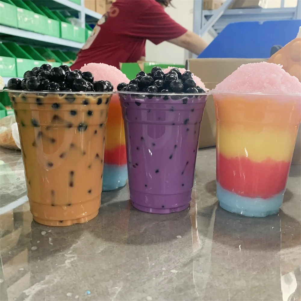 500ml Food Beverage Model Milk Shake Bubble Tea 16oz 1Cup Plastic Drink Coffee Props Crafts Artificial Creamy Matcha Cafe Show
