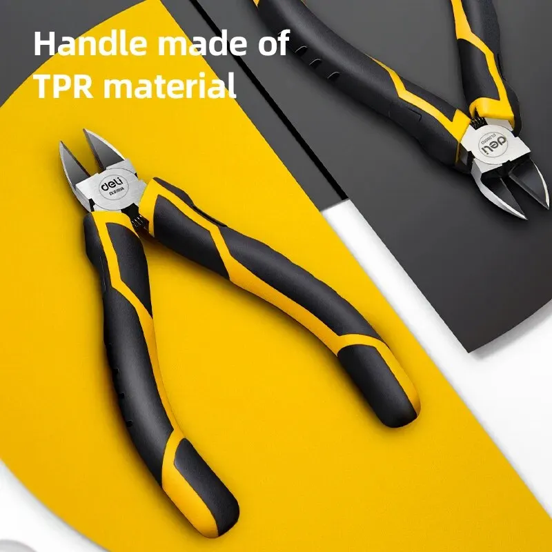 Deli 5 Inch 6 Inch Universal Plastic Nippers Mini Diagonal Pliers Multifunctional Hardware Hand Tools Electrician Wire Cutter