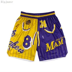 2024Men  Basketball Shorts  24# 8# European American Style Slam Hiphop Street   Basketball Shorts  Training    Running Shorts