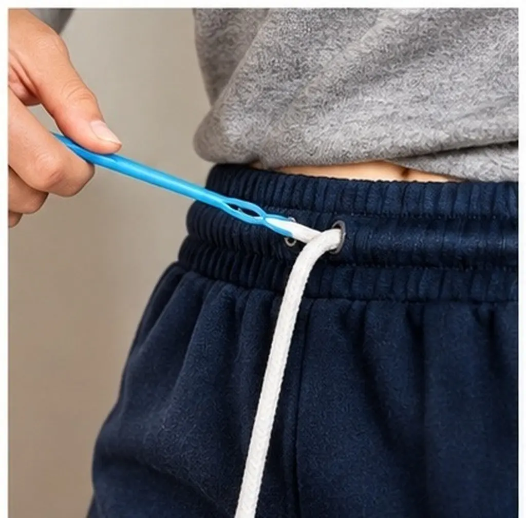 5Pcs Drawstring Threader Flexible Plastic Cord Threading Tool Quick Hoodie Sweatpants Replacement Elastic Band Sewing Threader