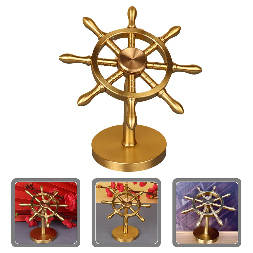 

Metal Marine Rudder Ornament For Desktop Home Decor Mediterranean Garden Vintage Style Party Scene Decoration