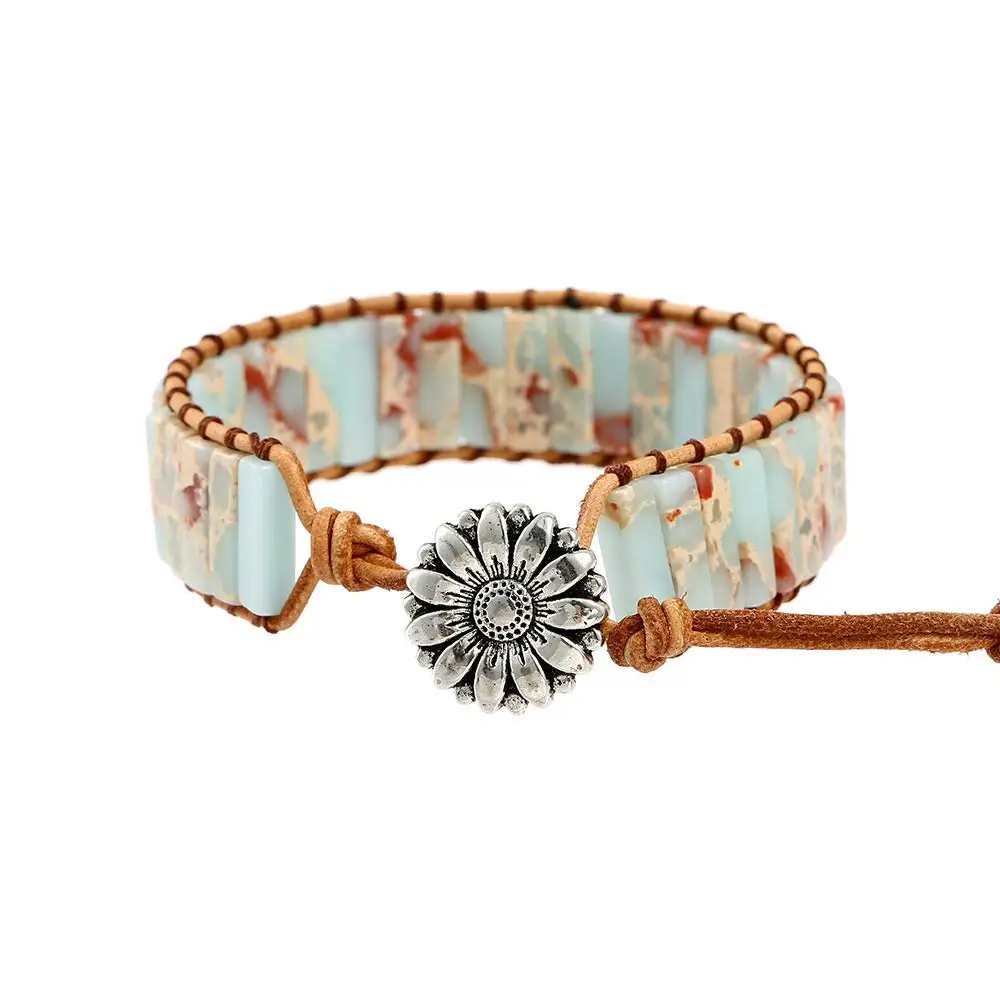 Geometric Bangle  Imperial Stone Bracelet Hand Woven Bracelet Stylish Boho Bracelet For Street Matching Outdoor Vacation