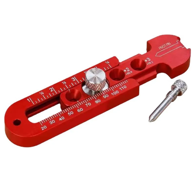 Bussola multifunzionale regolabile per tracciatore per la lavorazione del legno con scala metrica, righello di posizionamento, strumenti hardware per disegno in lega di alluminio