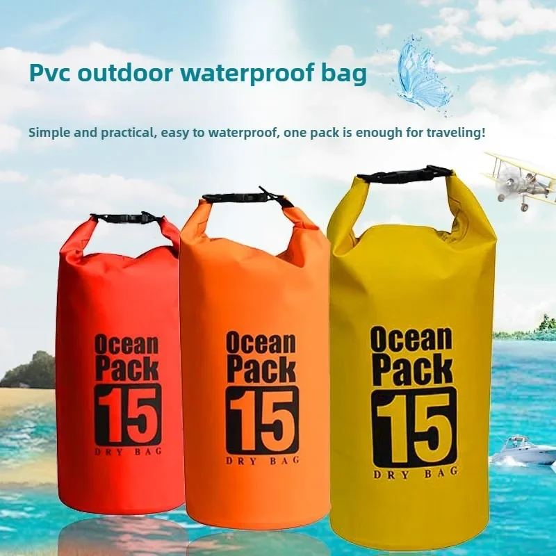 

Водонепроницаемая сухая сумка из ПВХ для женщин и мужчин, 2 л/5 л/10 л/15 л, спортивная сумка для хранения на открытом воздухе для каякинга, катания на лодках, рыбалки, плавания