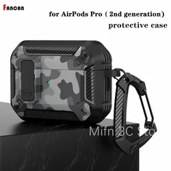 for 2024 airpods 4th Generation Case for Men with Lock Camouflage Pattern headset Case For Airpods Pro 2nd Generation Case Cover