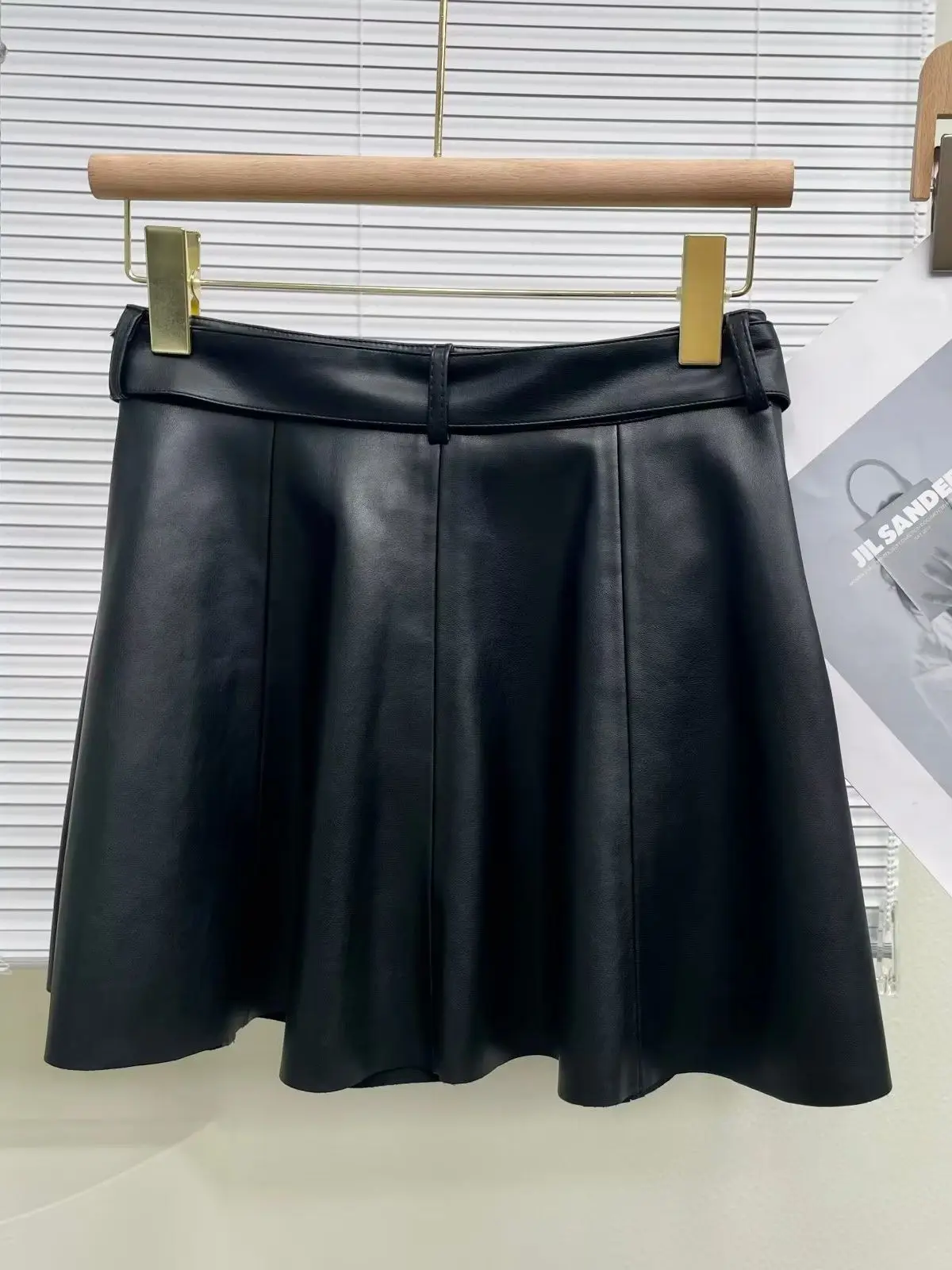 Frauen Sexy Faux Leder Röcke Hohe Taille Elastische Mini Kurzen Rock Multi Zweck Für Skater Arbeit Nachtclub Knie-Länge röcke