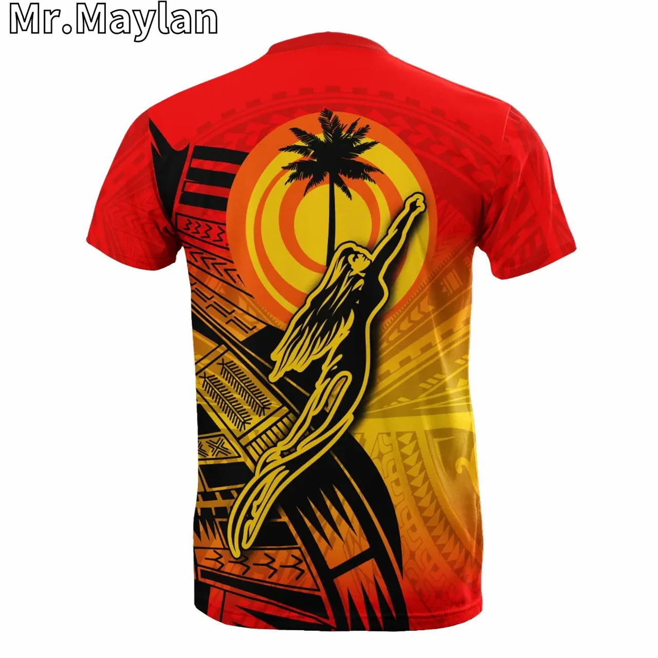 T-Shirt Personnalisé Imprimé en 3D pour Homme et Femme, Essien, Samoa Américaines, Cog T, Rouge, Taema, Streetwear, Unisexe