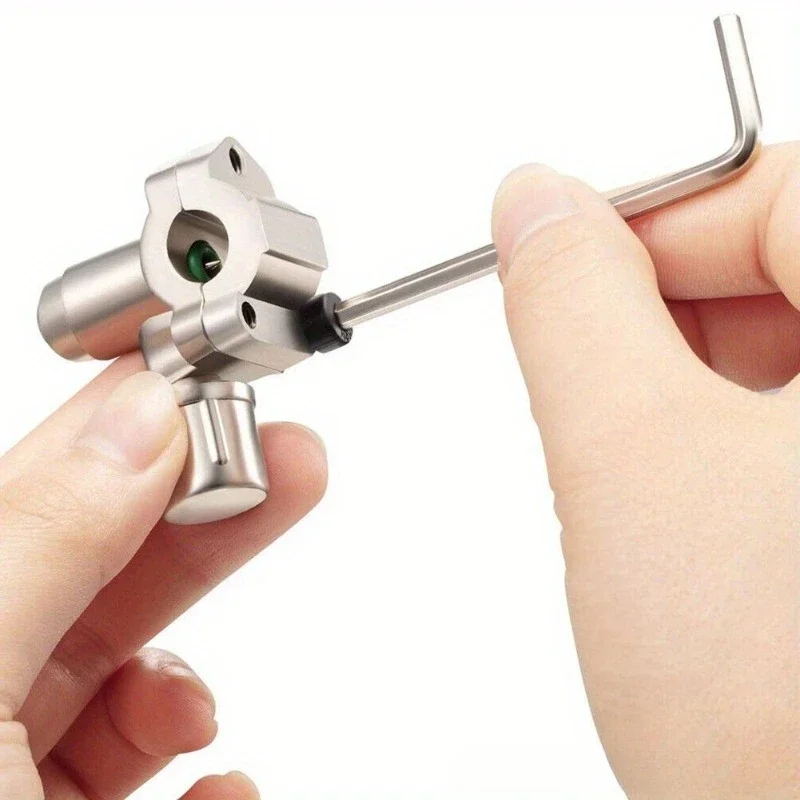 A/C BVP-31 Piercing Valve Refrigerator Piercing Puncture Valve with Spanner Zinc Alloy Air Conditioner Line Tap Valve Hand Tools