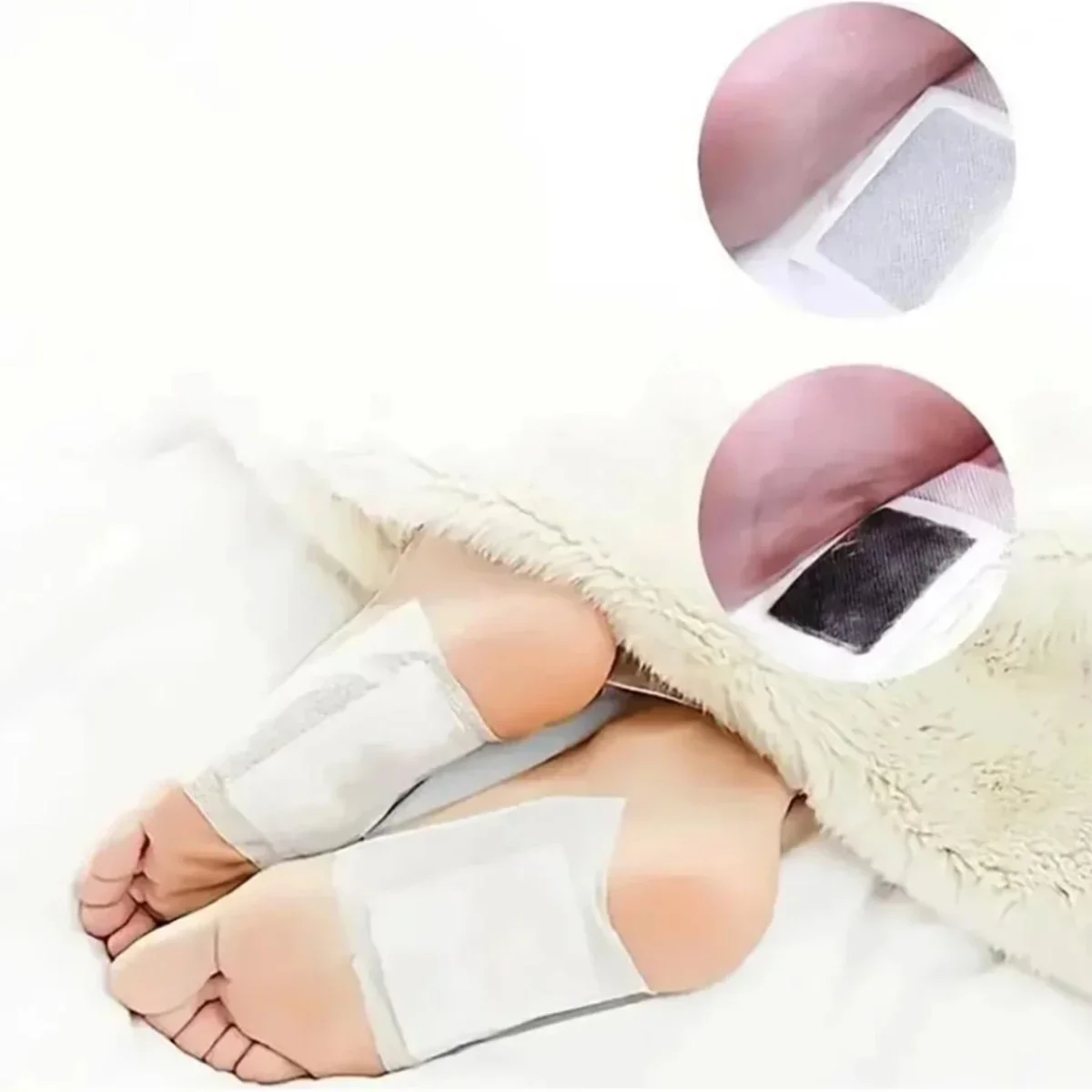 50 Adhesive Foot Pads – Natural Bamboo & Ginger Powder for Deep Cleaning, Moisturizing & Relaxation After Bathing