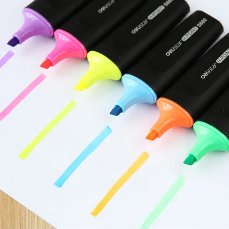 

S600 Glossy Color Fluorescent Pen Reading Key Mark Pen Color Silver Light Mark Pen Used by Children and Students