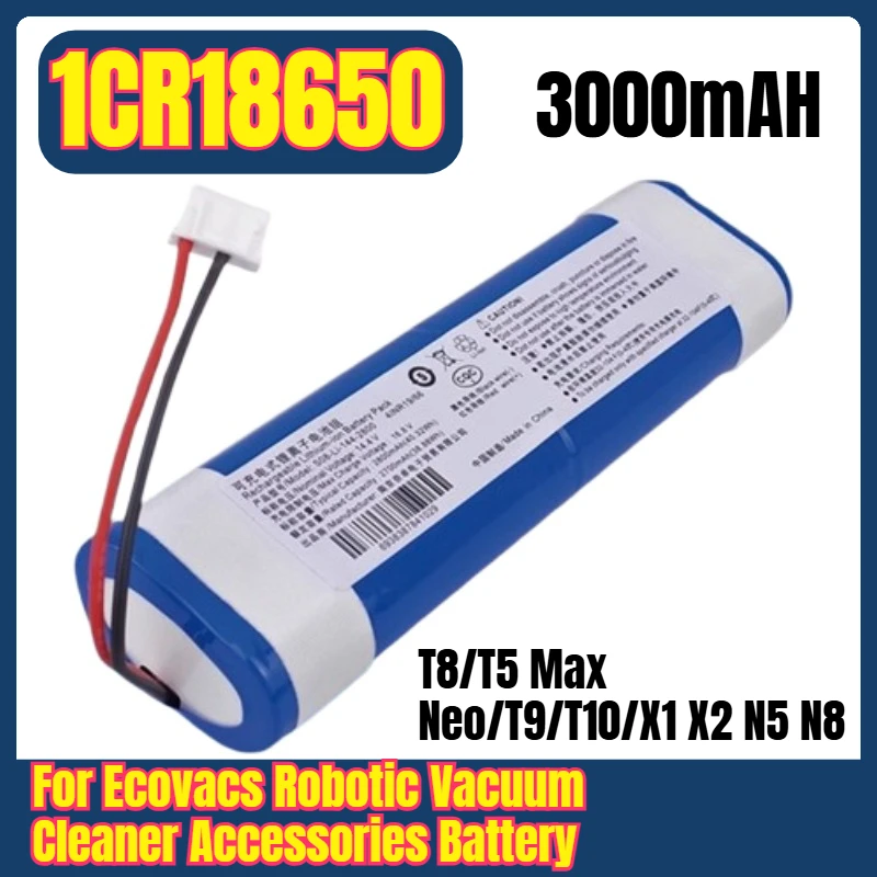 

For Ecovacs Robotic Vacuum Cleaner Accessories Battery T8/T5 Max Neo/T9/T10/X1 X2 N5 N8