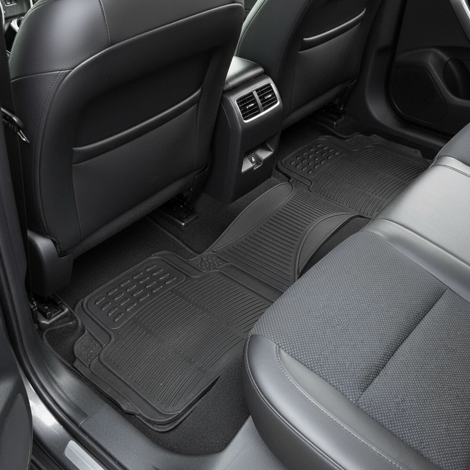 

3 Pieces Deep Waterproof Car Mats All Weather Rubber Car Floor Mats Heavy Duty Rubber Car Mats for Car SUV Truck Van