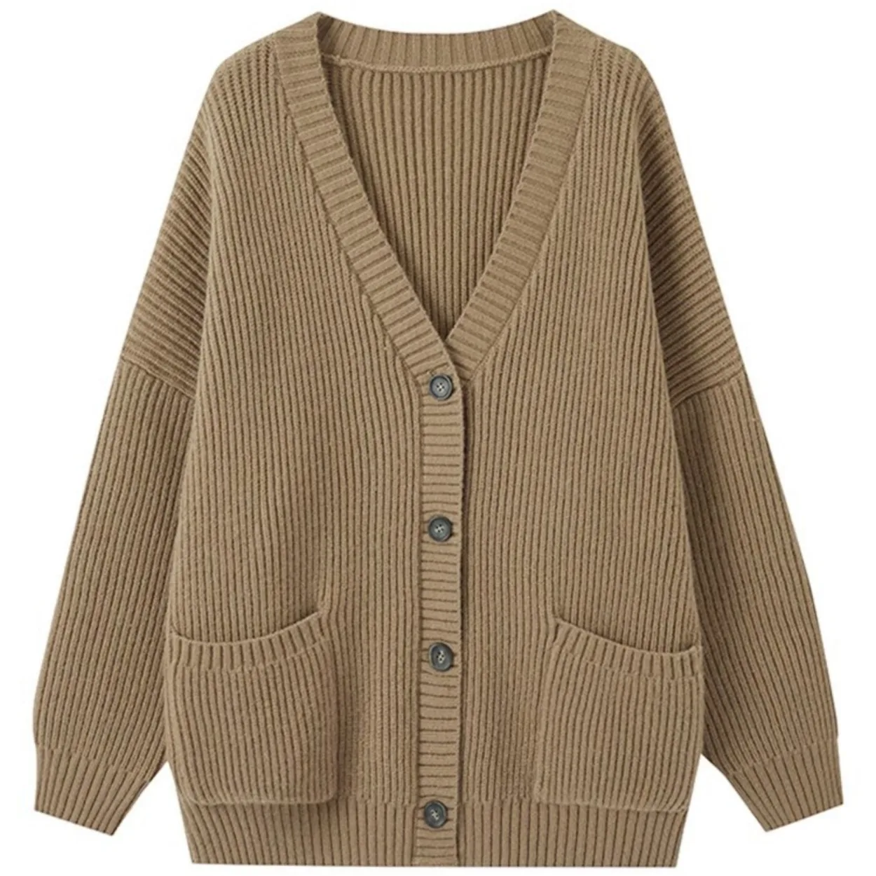 New Soft and Lazy Autumn and Winter Loose Jacket Korean Style Outfit Top Knitted Sweater Women's Lazy Style Cardigan