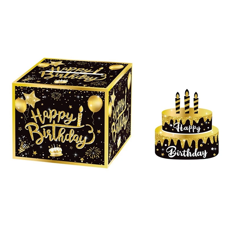 Money Box For Cash Birthday Money Box Gift Set With Birthday Card And Adhesive Bags Durable Easy To Use Black