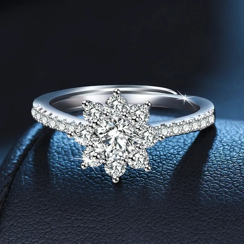 Luxury 925 Sterling Silver Ring Simple for Women Wedding Fine Jewelry Engagement Charm Party Fashion Lab Diamond Ring Gifts view 3
