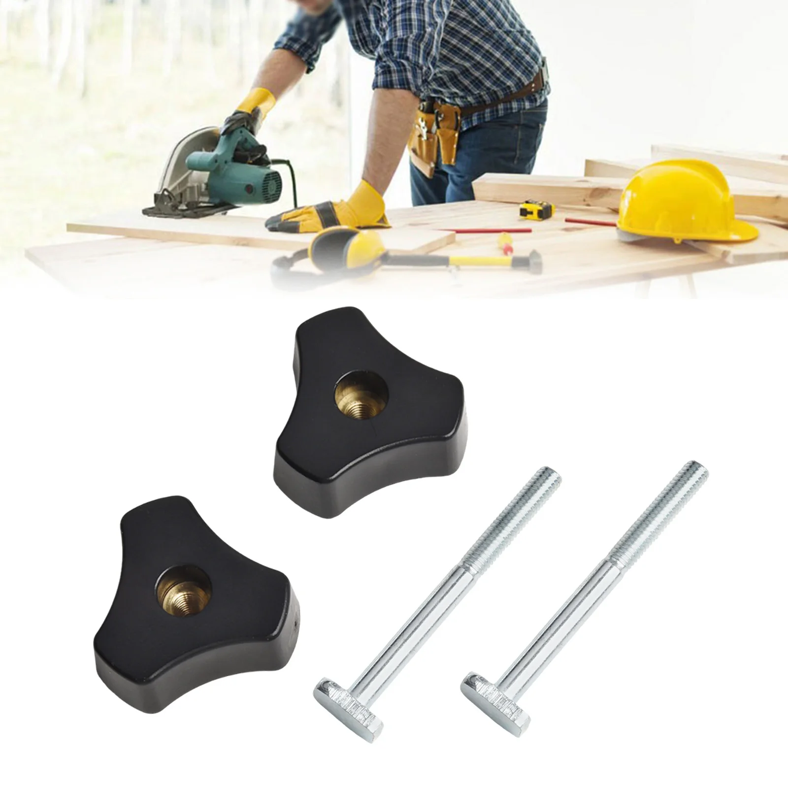 2Set T Slot Bolts for m6 Handle T-slot Slider for miter for t-track Jig Screw Fixture For Table Saw Router for chute Rail DIY