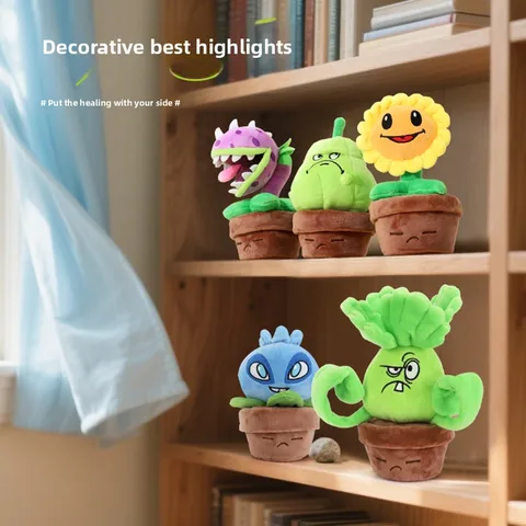 Плюшевые фигурки Plants Vs Zombies - Подсолнух и Горохострел — изображение товара